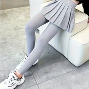 Resim Kızlar için Etekli Tasarımlı Yoga Spor Tayt, Dış Mekan Sporları İçin Yazlık İnce Tayt 