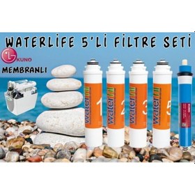 Resim Waterlife Filtre 5 'Li LG Uyumlu Mebran Set Waterlife Su Arıtma Filtresi (503182462) 