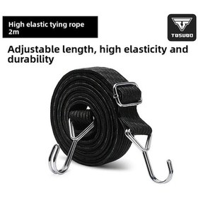 Resim Lumaworld Tosuod Esnek Kordon Kayışı Siyah 78 İnç Motorcycle Bagaj Outdoor Kamp Çanta 