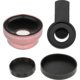 Resim Yükseltilmiş 2 1 Cep Telefonu Kamera Lens 37MM 0.45X 49UV Evrensel Taşıma Kılıfı Gül Altın (Yurt Dışından) 