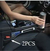 Resim Xuweiwei 2 Parça Siyah Multifonksiyonlu Araç Ön Arka Koltuk Araşı Tutucu Saklama Organizer Kutusu 