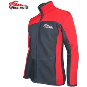Resim Free - Moto Free-Moto Motorsikletçi Neopren Kırmızı Polo Mont 