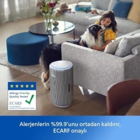 Resim Mabeyn Hava Temizleyici 3200 Serisi - Hepa Nanoprotect + Aktif Karbon Filtre, Cadr 520M³/SA 135M² Alerji Hastaları Için, Ultra-Sessiz, Akıllı ve Enerji Verimli, Gümüş (AC3220/10) 