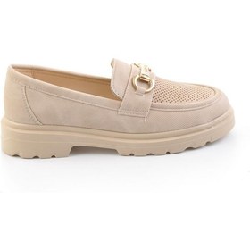 Resim Bambi Bej Kadın Loafer Ayakkabı K01536103737 Bej 
