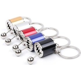 Resim Durukar Hareketli Araba Vites Anahtarlık Altı Hız Manuel Vites Dişli Shifter Topuzu Metal Anahtarlı 