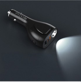 Resim Lenyes Ca70 Type-c + Dual Usb-a Portlu Çok Fonksiyonlu Araç Şarj Aleti 20w Siyah 