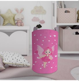 Resim Mekta Home Bebek Ve Çocuk Odası Peri Kız Ve Kalp Desenli Oyuncak Sepeti Renkli Çok Renkli 