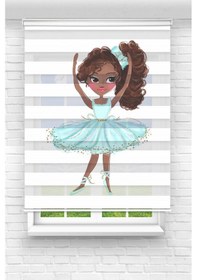 Resim Perdecizade Enxboy Siyah Bale Kız Dijital Baskılı Zebra Perde-cocuk Odası-stor Perde Pz-2566 Renkli 