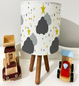 Resim dekomingo GRİ BULUT DESENLİ BEBEK VE ÇOCUK ODASI 