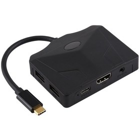 Resim Sones V178b Usb-c / Type-c - Usb 3.0 X 3 + Usb-c / Type-c + Hdmı + Ses Bağlantı Noktası + Sd / Tf Kart Okuyucu Çok İşlevli Hub Adaptörü 