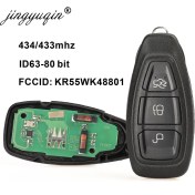 Resim Xiyu Shop Jingyuqin KR55WK Ford Focus Için Akıllı Uzaktan Anahtar C-Max Mondeo Kuga Fiesta B-Max Mhz 4D63 80BIT Akıllı Anahtarsız (Yurt Dışından) 