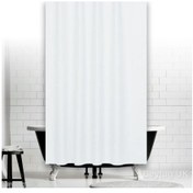 Resim Zethome Jackline Banyo Duş Perdesi 0010 Beyaz Tek Kanat 240x200 Beyaz 