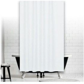 Resim Zethome Jackline Banyo Duş Perdesi 0010 Beyaz Tek Kanat 240x200 Beyaz 