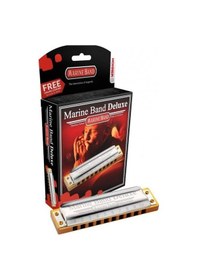 Resim Hohner Marine Band Deluxe Mızıka la Bemol Majör 