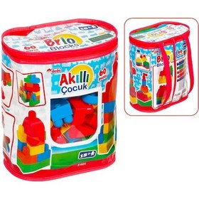 Resim Dede Sırt Çantalı İlk Eğitici Bloklar 60 Parça Büyük Eğitici Bloklar 01022 