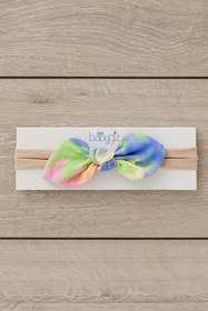 Resim Babygiz El Yapımı Yumuşak stil ince bağlamalı Doğal Pamuklu Penye 2'li Bebek Çocuk Kız Bandana Batik Pembe 