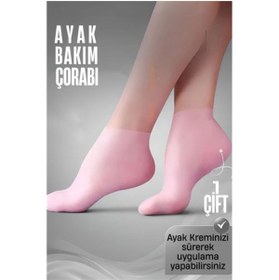 Resim Skygo Ayak Bakım Çorabı Silikon Ayak Krem Uygulama Koruyucu Çorap 