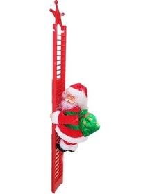 Resim Diğer Elektrikli Noel Baba Oyuncak Noel Çocuk Hediye Dekorasyonu, Kırmızı Merdiven Kırmızı Merdiven 