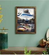 Resim Bk Gift Formula 1 Tasarımlı Doğal Masif Ahşap Çerçeveli Tablo 30X (551143407) 