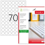 Resim A4 Hazır Yapışkanlı Tw-2125 Laser Etiket - Çap 25MM 