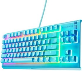 Resim SteelSeries Apex 3 TKL RGB Suya ve Toza Dayanıklı Türkçe Gaming Klavye – Mavi 