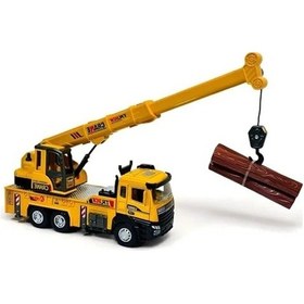 Resim Sesli Ve Işıklı Metal İnşaat Araçları Seti, Kapıları Açılabilen Modeller 