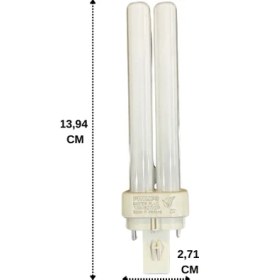 Resim Philips Master 13W 827 2700K (Sarı Işık) 2 Pinli G24D-1 Duylu Plc Ampul 