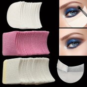 Resim 40/50 adet paket Göz Farı Kalkanları, Kir Bırakmayan Göz Farı Şablon Jeli Pedleri, Kirpik Uzatma, Eyeliner ve Renklendirme Makyaj Aracı için Kalıntı Önleyici 