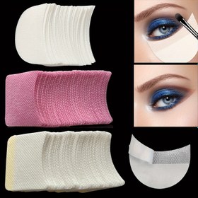 Resim 40/50 adet paket Göz Farı Kalkanları, Kir Bırakmayan Göz Farı Şablon Jeli Pedleri, Kirpik Uzatma, Eyeliner ve Renklendirme Makyaj Aracı için Kalıntı Önleyici 