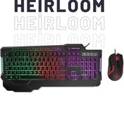 Resim Rampage Km-28 Heirloom Işıklı 7tuş 8000dpı Gaming Klavye Mouse Set Oyuncu Set Oyuncu Klavyesi Oyuncu Mouse 