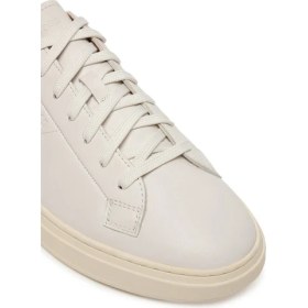 Resim Boss Erkek Kabartma Logolu Düşük Bilekli Deri Beyaz Sneaker 50557866-100 