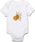 Resim GREY Bebek Body / Bebek Zıbın / Yarım Kol Bebek Zıbın / Baskılı Bebek Zıbın 