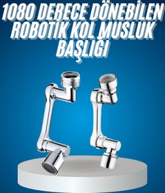 Resim Skygo 180 Derece Dönebilen Fonksiyonel Paslanmaz Çelik Robotik Kol Musluk Başlığı 