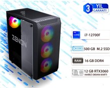 Resim GAMING ZG-110 i7-12700F 16GB 500GB SSD 12GB RTX3060 DOS Masaüstü PC (3 Yıl Garanti) Zenon