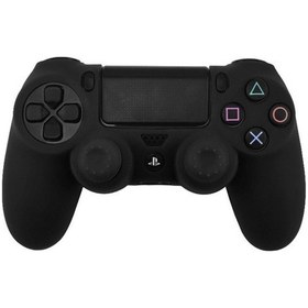 Resim Sony Playstation 4 Pro / Ps4 Slim / Playstation 4 Gamepad Koruyucu Kılıf İçin Data Frog Silikon Kapak - Siyah 