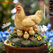 Resim [2D Düz] 1 adet Şık Akrilik Tavuk ve Yumurta Bahçe Kartı - Ev ve Balkon Dekorasyonu için Mükemmel Seçim, Aile ve Arkadaşlar için İdeal Doğum Günü Hediyesi, Bir Ülke Teması ile 