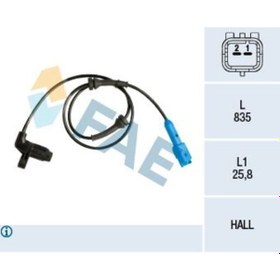 Resim Fae 78140 Abs Hız Sensoru On Sag / Sol P206 P206+ T3e Boy:830mm 