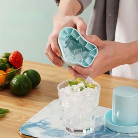 Resim Ev Mini Buz Kutusu, Taşınabilir Mini Buz Kalıbı, Evde Hızlı Dondurma Buz Bardağı, Kullanışlı Mutfak ve Ev Kullanımı 