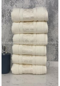 Resim Blossom El-yüz Havlusu 6 Adet-krem Krem 