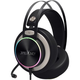 Resim James Donkey 712 Siyah 7.1 Surround Rgb Gaming Kulaklık 