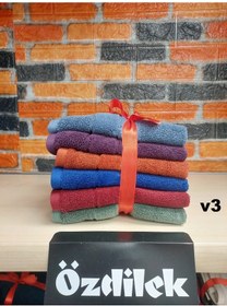 Resim Özdilek Svv Border -6 Lı- Kalın & Yumuşak Mutfak Havlusu 33x33 - V3 Bej 