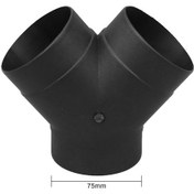 Resim Moveevo Park Heater Y Şekilli Plastik Hava Borusu, Isıtıcı Ek Parça, 75mm Çaplı, Isı Dayanıklı Yakıt Isıtma Borusu 