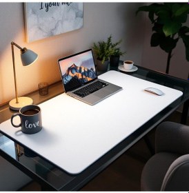 Resim Mouse Pad Beyaz Masa Matı 80x360cm Suni Deri Desk Mat Ev Dekor 80 Cm 360 Cm 