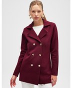 Resim Peraluna Jisha, Kadın Örme Triko Blazer Ceket - Bordo Bordo 