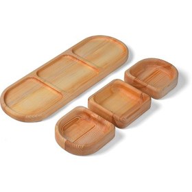 Resim Ahşap Çerezlik Çam Ağacı 