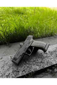 Resim SZD Design Bölmeli Özel Yapım Çakmak Saklama Kabı Çakmak Silah Şeklinde Çakmak Tabanca 