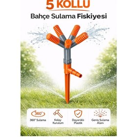 Resim 5 Kollu Bahçe Sulama Fıskiyesi Döner Çim Sulama Sprink Otomatik Bahçe Sulama Aparatı 
