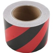 Resim Carub Reflektif Fosforlu Çapraz Şerit Bant 9,2 Cm X 25 Metre Kırmızı Siyah BR2406108 