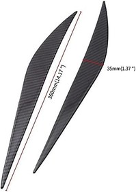 Resim Karbon Fiber Araba Ön Far Kaş Çıkartması Dekorasyon Aksesuarları - 3 Serisi F30 320I 325I 316I için 