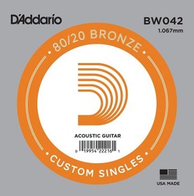 Resim Daddario Bw042 80/20 Bronze .042 - Akustik Gitar Tek Tel 